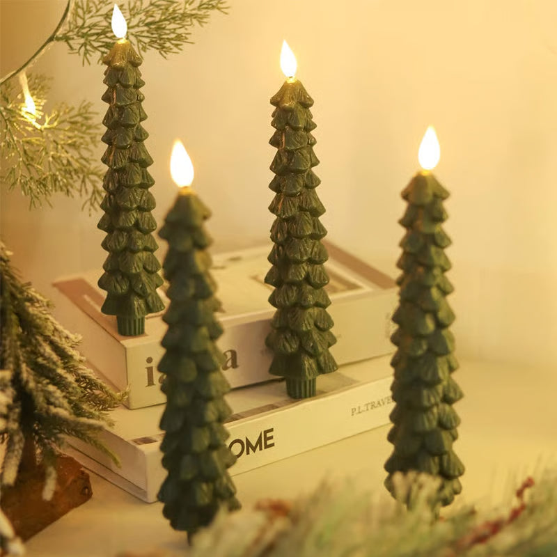 merry - flameless christmas tree candle